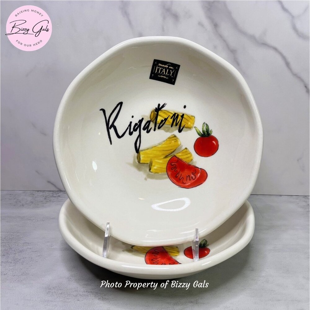 EFFETTI HOME 2 Ceramic Rigatoni Pasta Bowls